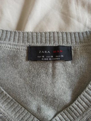 Jersey Zara Gris Estampado