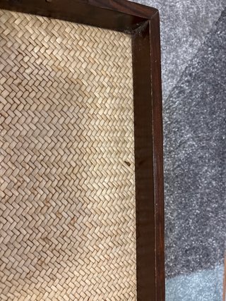 Bandeja Vintage Madera y Ratán