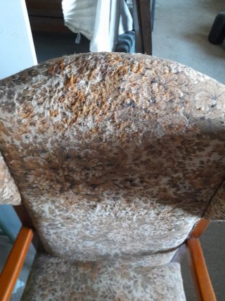 Sillón orejero tapizado floral