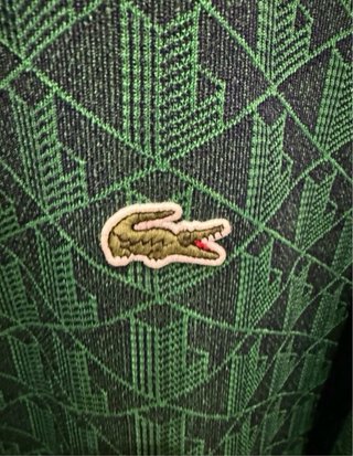 Chaqueta deportiva Lacoste verde monograma