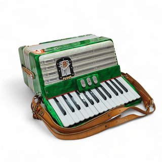 ACORDEON GUERRINI SUPER LUXE COLOR VERDE  + MALETÍN