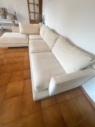 Sofá chaise longue beige de KENAY HOME