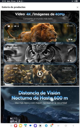 Binoculares Visión Nocturna 16h Uso nuevo precinta