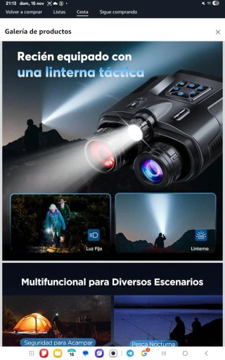 Binoculares Visión Nocturna 16h Uso nuevo precinta
