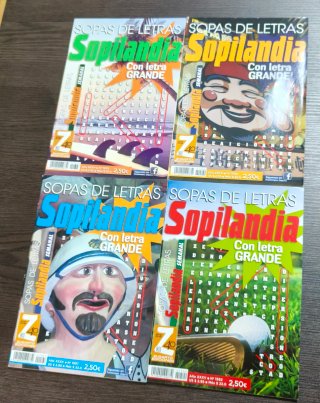 Lote 4 sopilandia letra grande sopas de letras