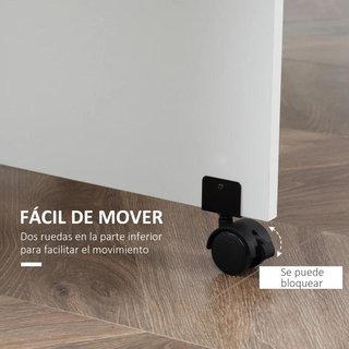 Mesa de Comedor Plegable de Madera Blanco