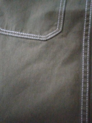 Falda corta verde estilo denim