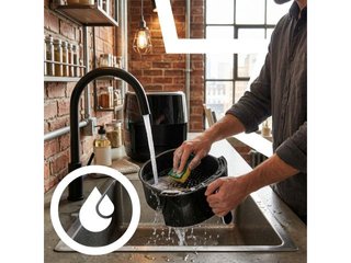 Freidora de aire sin aceite 3,2 L 1200 W