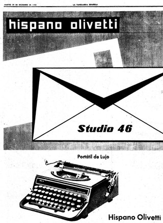 Hispano Olivetti Studio 46 Máquina Escribir