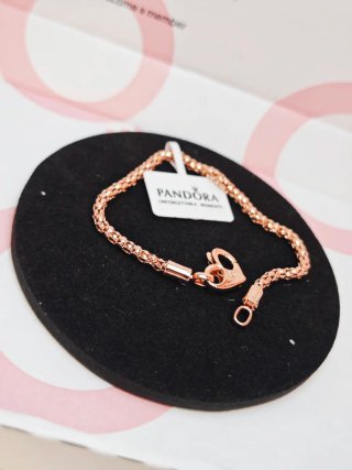 Pulsera Pandora Plata Rose Gold 18cm