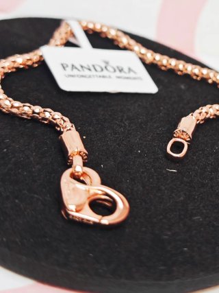 Pulsera Pandora Plata Rose Gold 18cm