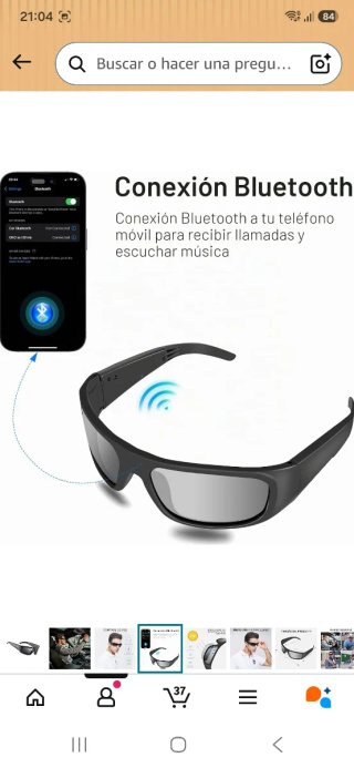 Gafas de Sol OMO SUNSHINE Bluetooth Negras nuevo