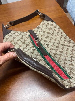 Borsa a spalla beige/marrone nuova