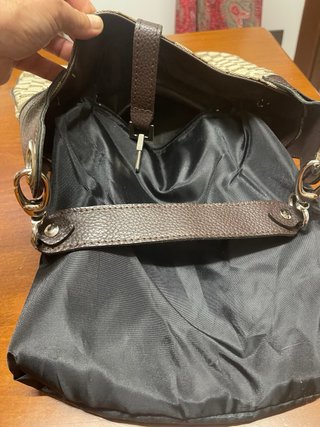 Borsa a spalla beige/marrone nuova