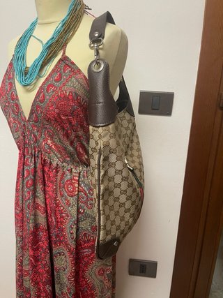 Borsa a spalla beige/marrone nuova