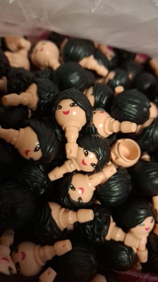 Playmobil Cabezas de Muñeca con Pelo Negro
