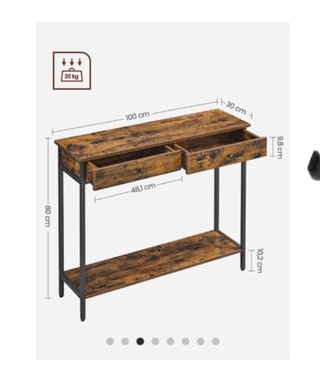 Mesa consola madera y metal
