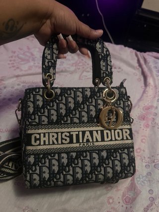 Bolso de mano Dior Beige con azul