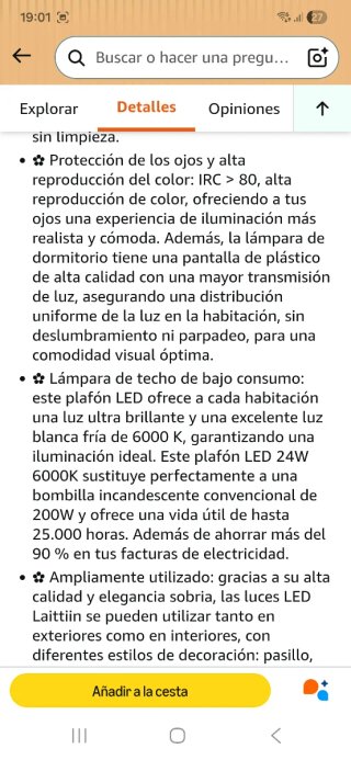 Lámpara Techo Moderna Negra y Blanca