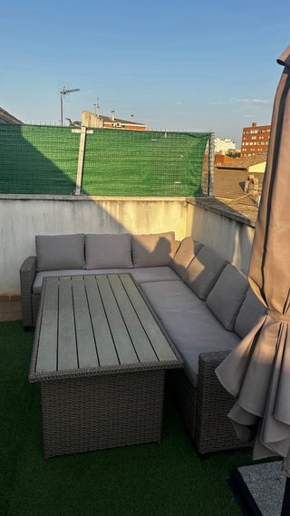 Conjunto Muebles Jardín Beige/Gris