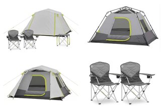 Tienda campaña + 2 sillas + mesa