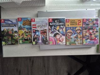 Nintendo Switch con videojuegos y accesorios