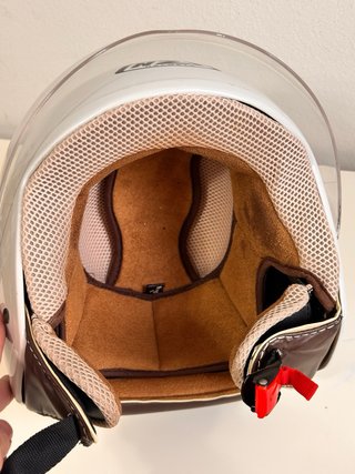 Casco moto retro jet blanco
