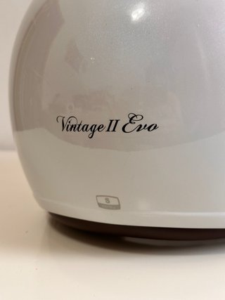 Casco moto retro jet blanco
