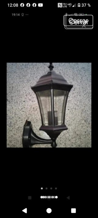 Farol rústico de pared