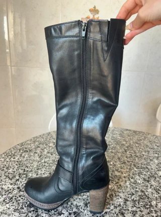 Botas Altas de Piel hasta la Rodilla | Talla 36