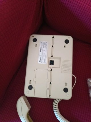 Teléfono Fijo Forma Telefónica Beige
