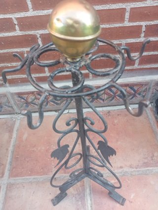 Set Vintage de chimenea negro y dorado
