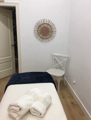 Espejo de pared redondo bambú