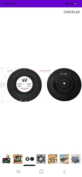 Posavasos disco vinilo Set de 6 nuevo precintado