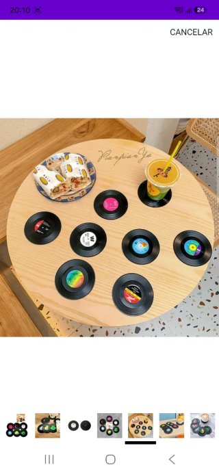 Posavasos disco vinilo Set de 6 nuevo precintado