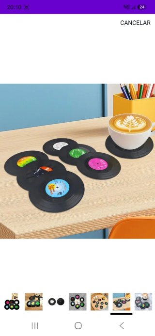 Posavasos disco vinilo Set de 6 nuevo precintado