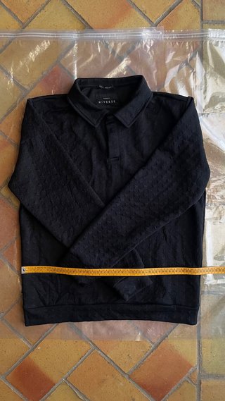 Top Diverse Colletto Nero M Uomo