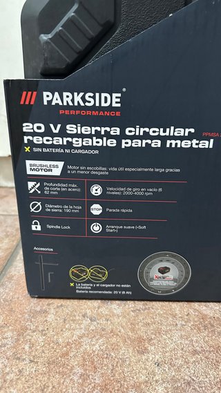 Set Sierra Circular Parkside 20V