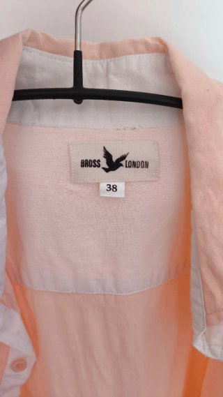 Camisa salmón/coral Bross London (talla M)