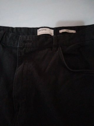 Shorts vaqueros negros Bershka