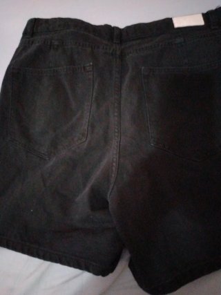 Shorts vaqueros negros Bershka