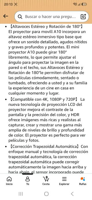 Proyector Portátil Fútbol nuevo precintado