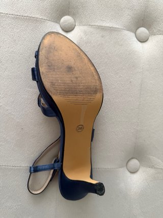 Sandalo elegante blu avio con strass mis.39