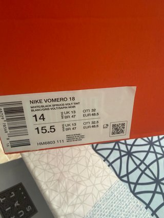 Nike Vomero 18 Talla 48.5 Nuevas Originales