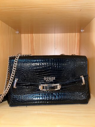 Bolso Guess Negro Cocodrilo