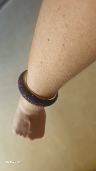 Bracciale donna oro e verde e viola con strass