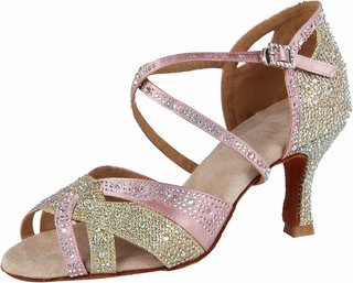Zapatos de Baile Latino Brillantes Mujer