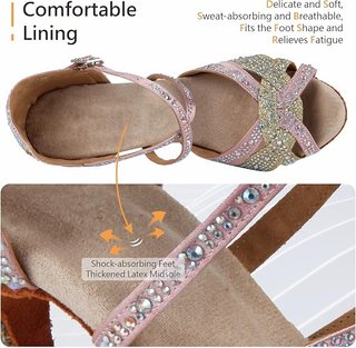 Zapatos de Baile Latino Brillantes Mujer