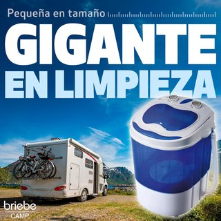 briebe Camp Mini Lavadora Portátil con Centrifugad