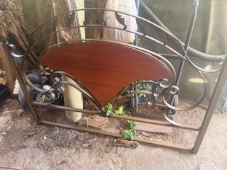 Cabecero Cama 1.35 Metal y Madera